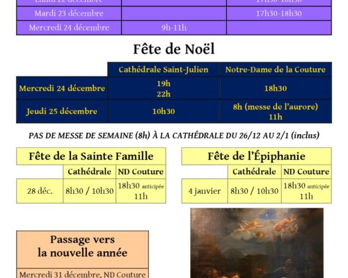 4. Affiche horaires Noël 2025